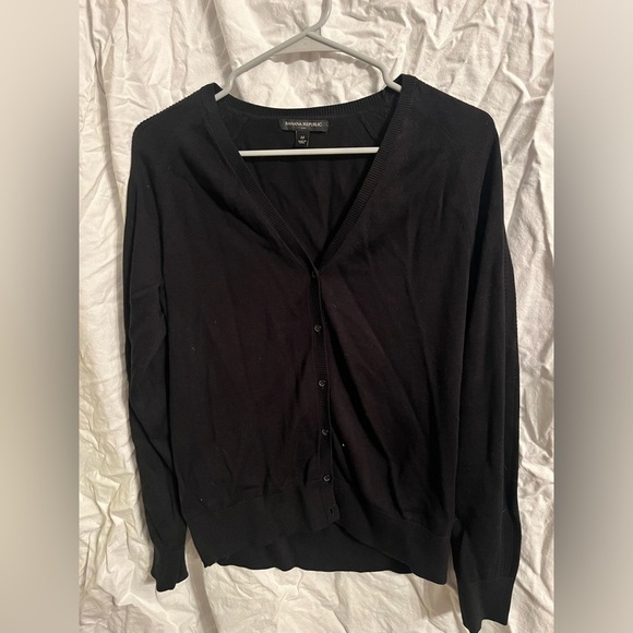 Banana Republic Sweaters - Banana Republic Black Button Cardigan Sweater Size M
